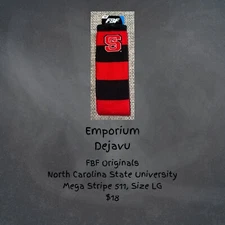 North Carolina State University Wolfpack Mega Stripe Crew Socks