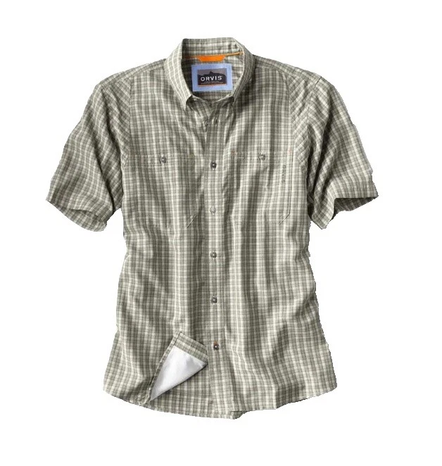 Orvis Short Sleeve Hawaiian Casual Button-Down Shirts for Men