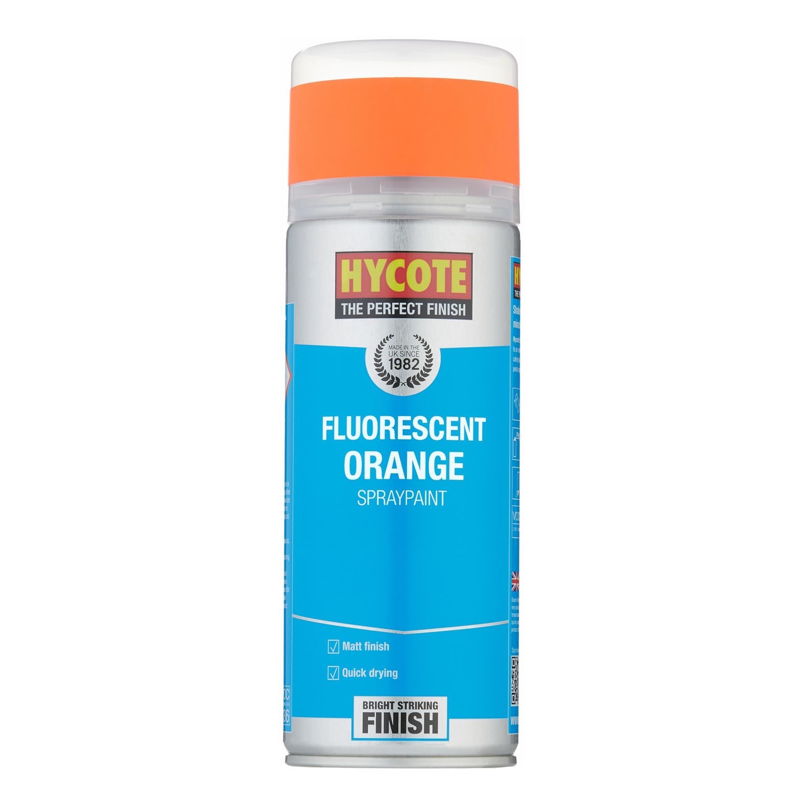 Hycote Fluorescent Orange Fast Drying Aerosol Spray Paint 400ml