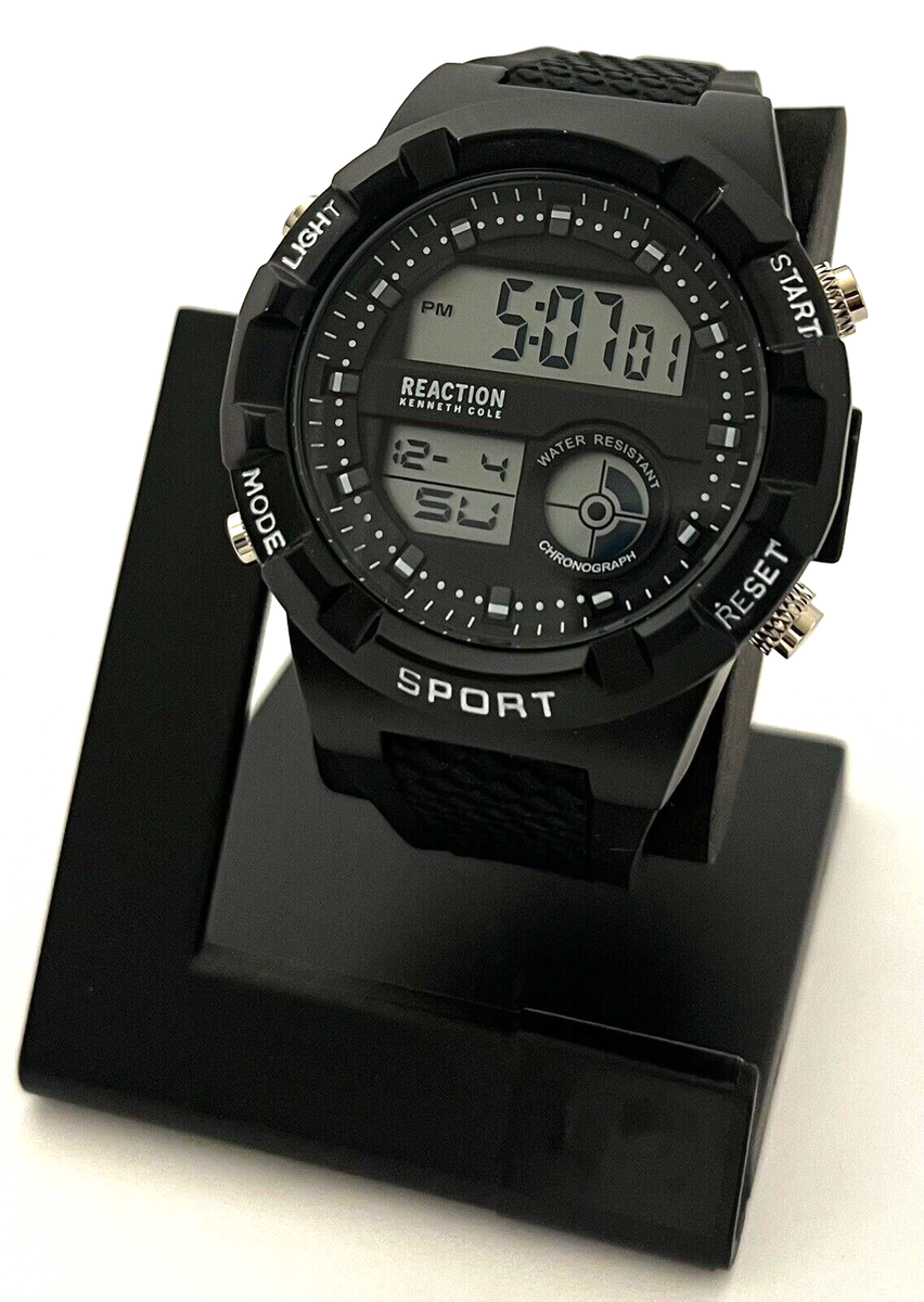 KENNETH COLE REACTION MEN'S BLACK DIGITAL WATCH KRWGP2650901