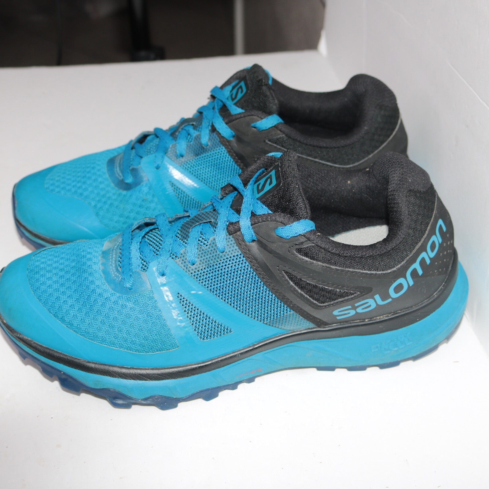 Scarpe da trekking Salomon Trailster Gtx uomo blu nere trail running taglia 10 404878
