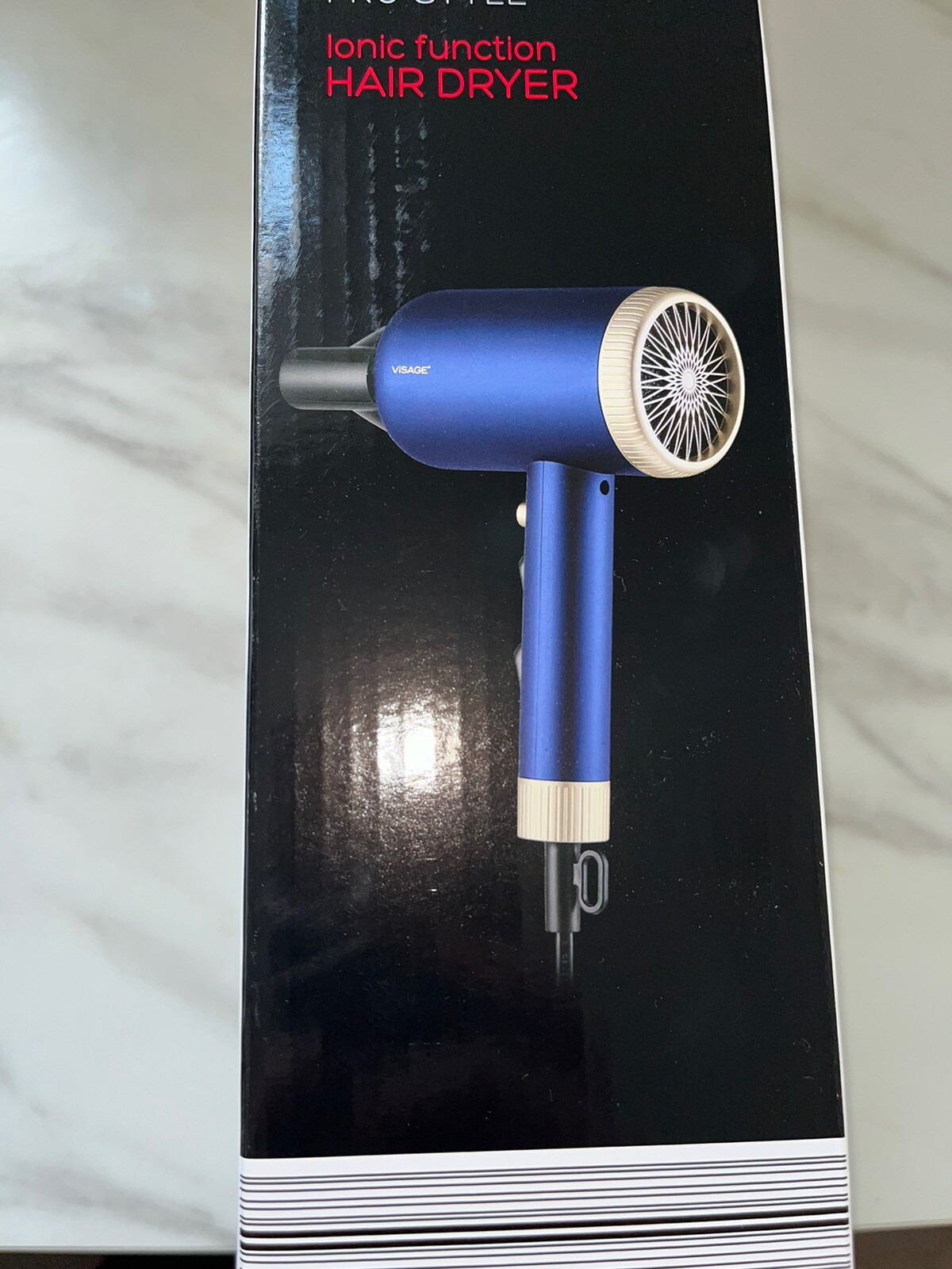 BNIB VISAGE PRO STYLE IONIC FUNCTION HAIR DRYER DYSON DUPE ALDI NAVY