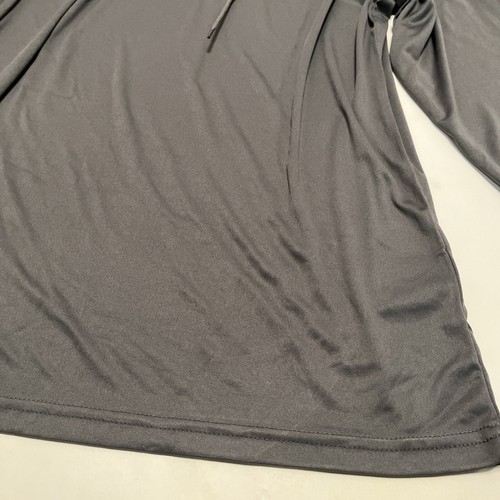 Men’s Epic Cool Performance Long Sleeve Hoodie Tee Shirt Charcoal Medium - Picture 5 of 15