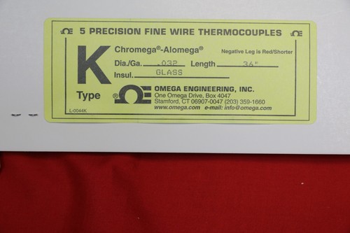 Omega Fine Wire Thermocouple 5TC-GG-K-20-36, 36" long type K, insulated - Picture 3 of 4