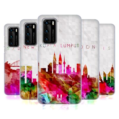 HEAD CASE DESIGNS WATERCOLOURED SKYLINE SOFT GEL CASE FOR HUAWEI PHONES 4