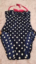 Vintage 1980/90s La Costa Spa Bright Multicolor Halter One Piece Swimsuit Sz 10