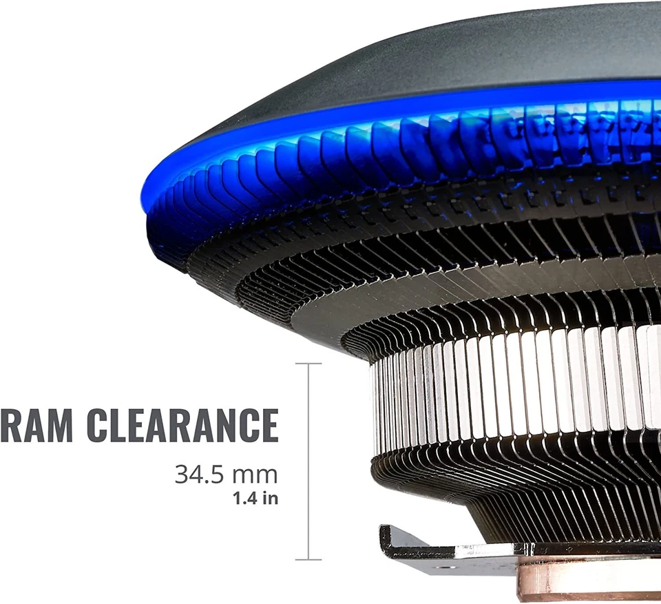 Cooler Master MasterAir G100M RGB Low-Profile CPU Air Cooler, 39.4 mm Ultra-Low - Image 3 of 4