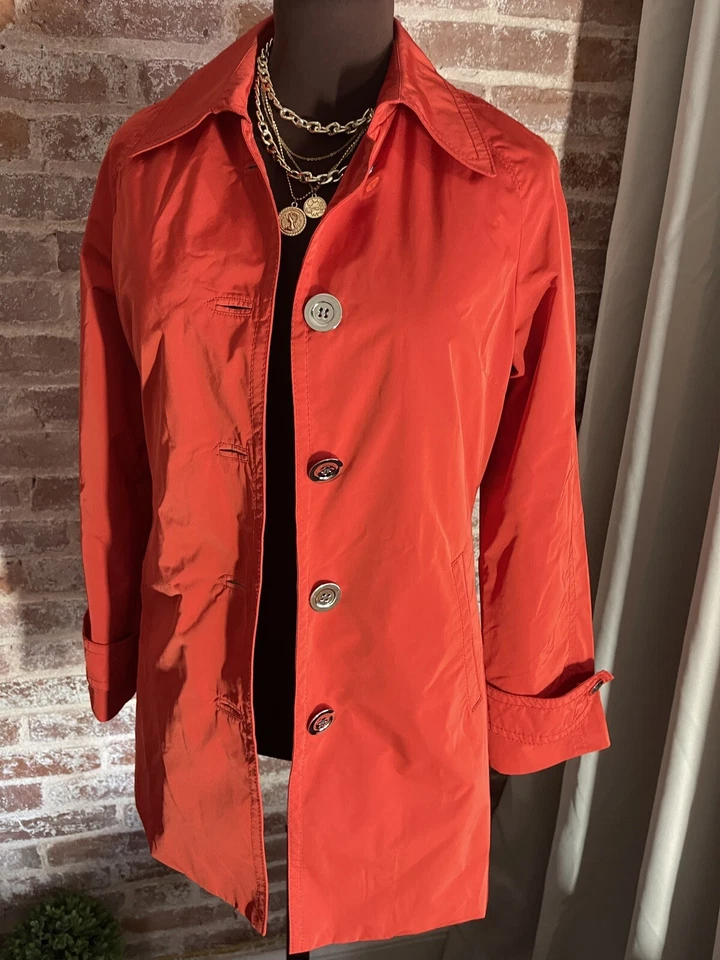 Rainforest Signature女式红色风衣纽扣前轻便小号 — 第 4/4 张图片