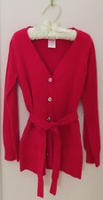 NWOT Gymboree POPPY LOVE Girls' Size S 5-6 Belted Red Cardigan Sweater