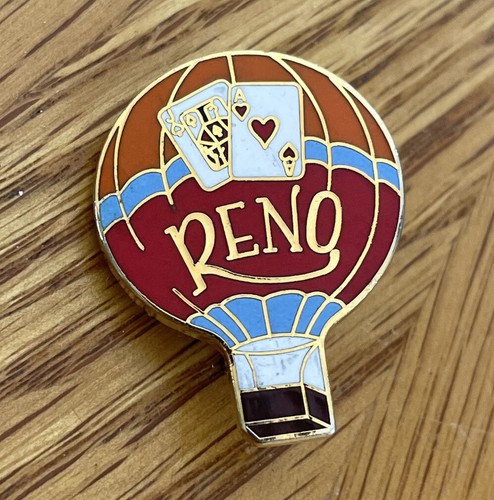 RENO Hot Air Balloon Cloisonne Pin Brooch Enamel Souvenir Vtg Gift Creations
