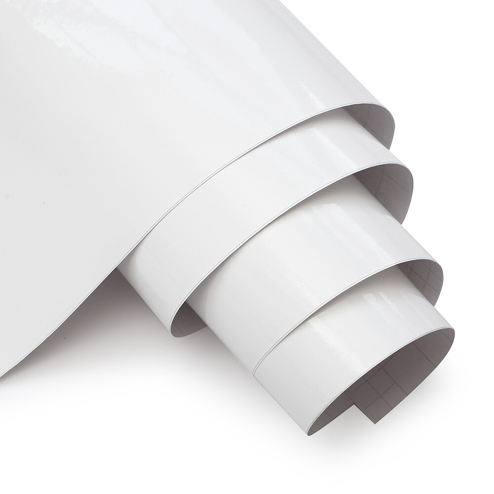 Gloss Glossy White Car Vinyl Wrap Air Bubble Release Film Sticker Roll ...