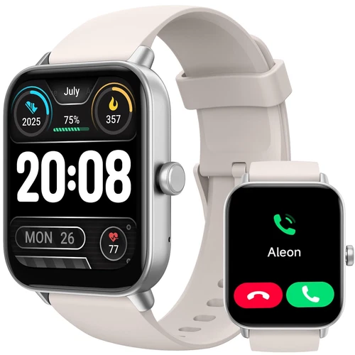 Smart Watch for Women Men for Android iOS, Alexa Built-in, 1.8 IP68 Waterproof