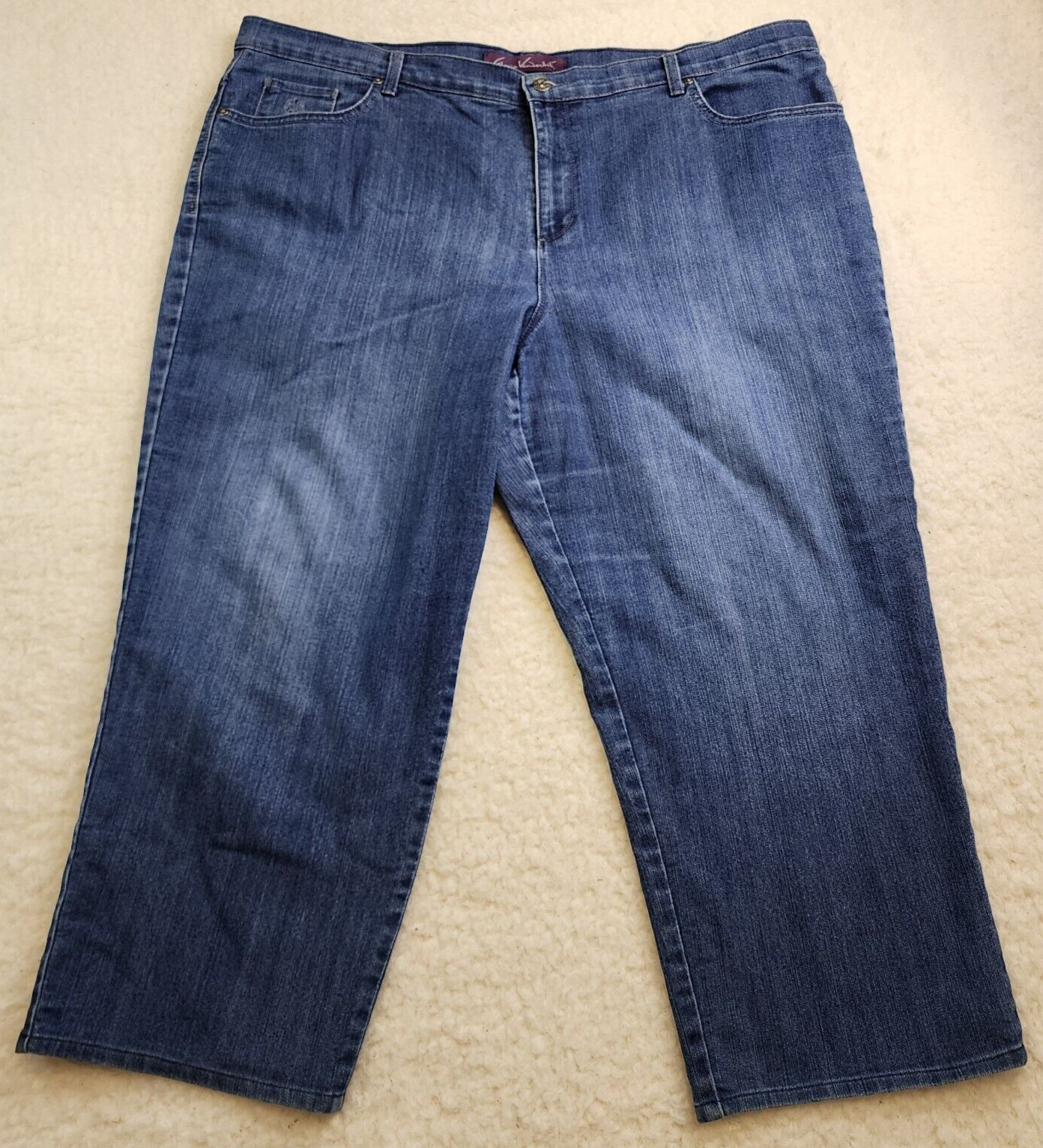 Gloria Vanderbilt Jeans Denim Plus 22 W Blue Bling Back Pockets - Main Image