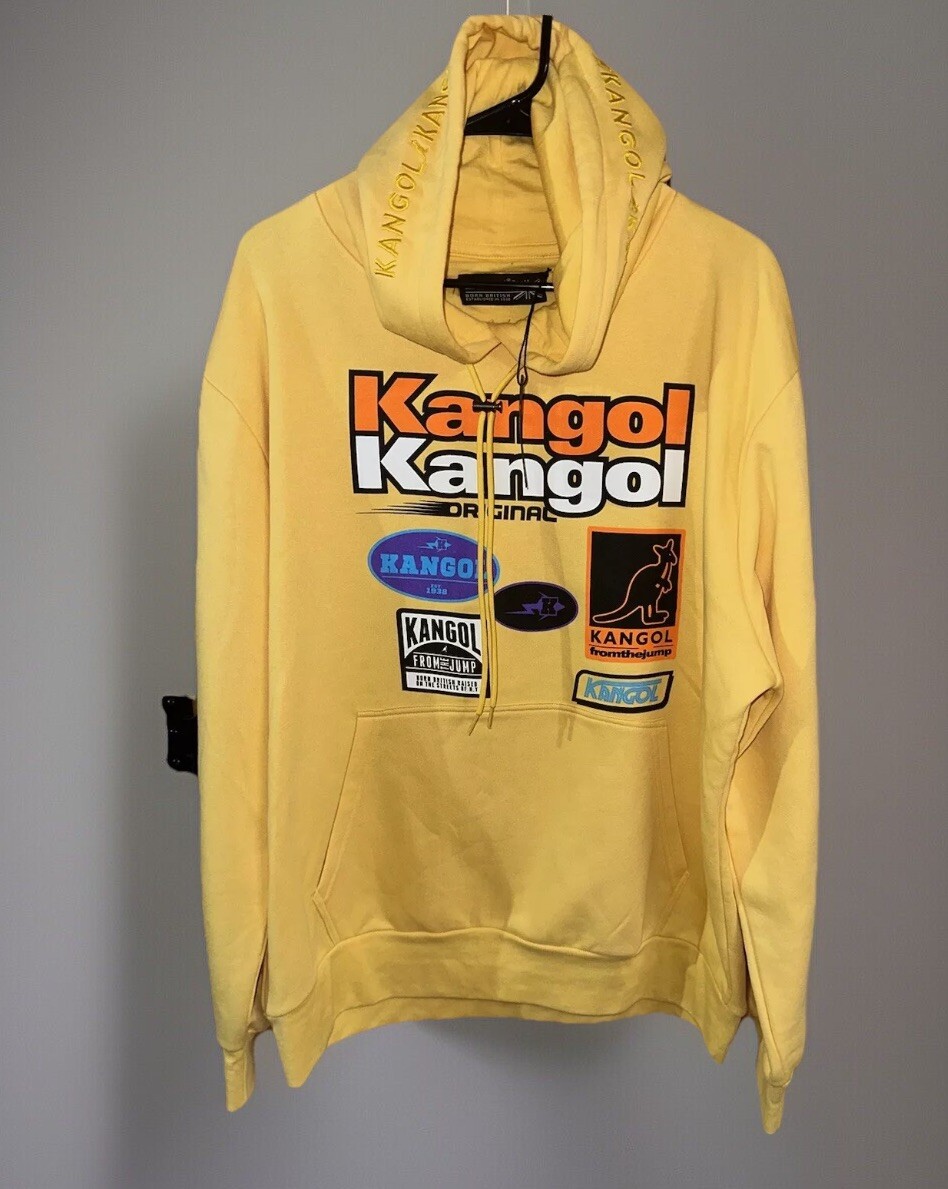 KANGOL Men Racing Xlarge Hoodie embroidered Logo Casual