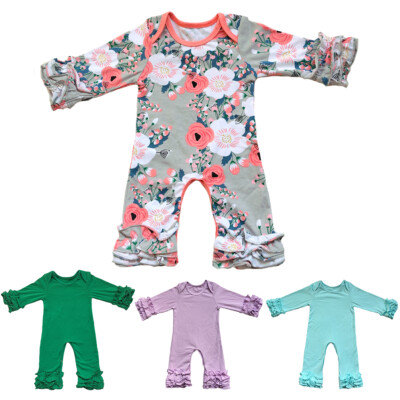 3-24M Baby Girl Outfit Long Sleeve Romper Bodysuit Ruffle Pants Legging Clothes