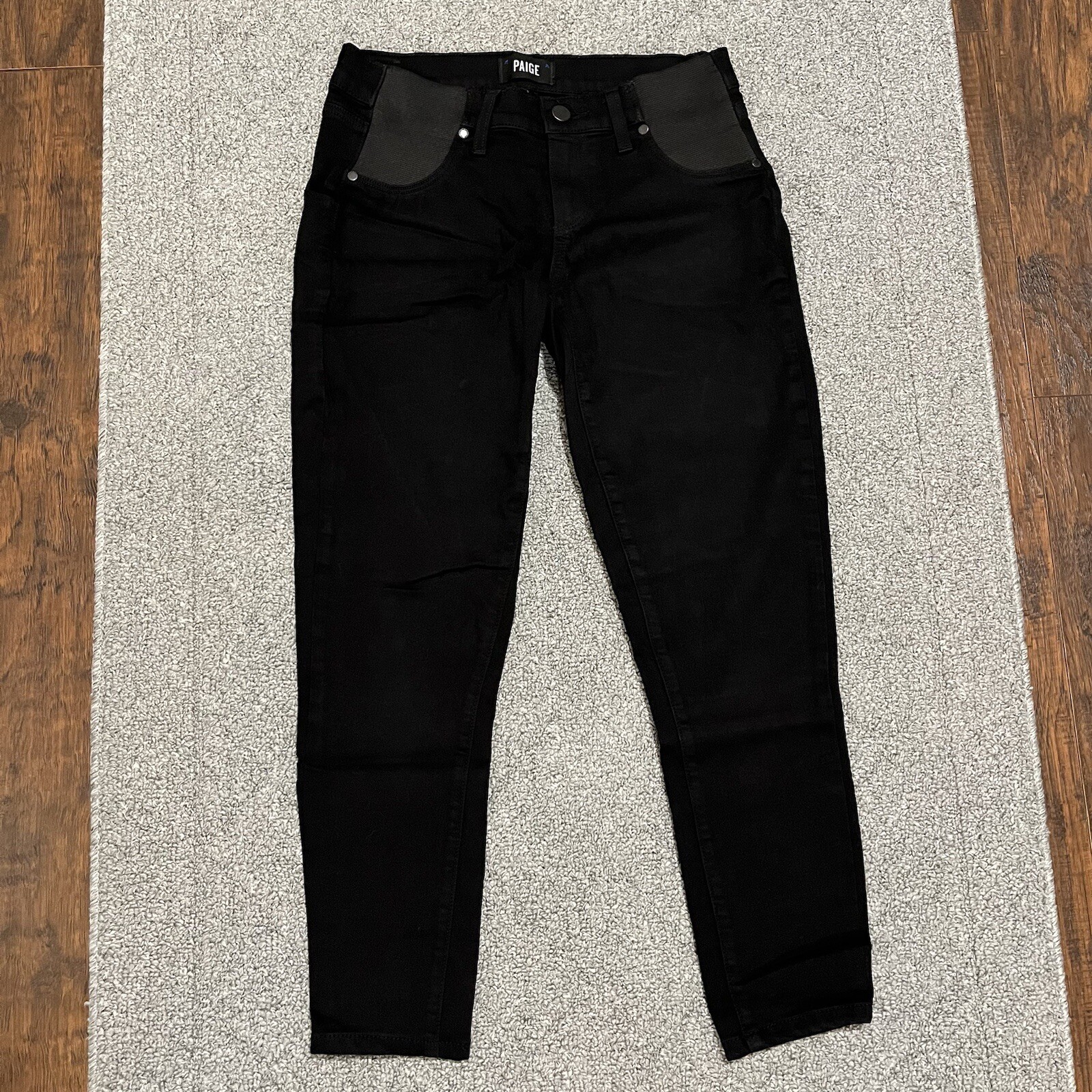 PAIGE Jeans Womens Size 25 Black Shadow Verdugo Ultra Skinny Low Rise Pants