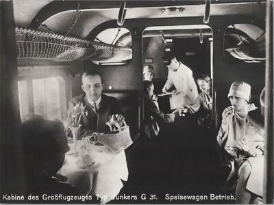 DEUTSCHE LUFTHANSA JUNKERS G31 PASSAGIERKABINE SERVICE VINTAGE AIRLINE FOTO LH