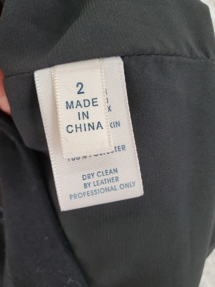 Rebecca Minkoff 短裤 2 27x3 黑色羊皮混合媒体口袋弹力 — 第 3/4 张图片