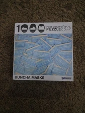 Funwares - Buncha Face Masks - 1000 Piece Jigsaw Puzzle - 27x19 - New