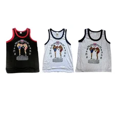 Muay Thai Tank Top Cotton T-Shirt Boxing Undershirt Singlet Unisex Sleeveless