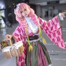 Demon Slayer Kanroji Mitsuri Kimono Style Halloween Cosplay Outfit Gift 1PC New
