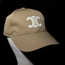 Celine Baseball Cap Hat Men Women In Washed Cotton Vanilla Size M cream l