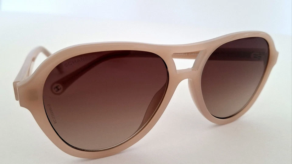 CHANEL CH5552U Pilot Brown Lenses Pink Acetate Frame - Image 3 of 4