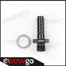 New Bosch 044 Fuel Pump Inlet M12x1.5 To 38 9.5mm Barb Fitting Adapter Black