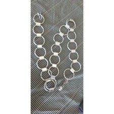 Steve Madden Circle-Link Chain Belt- size M/L 32" long