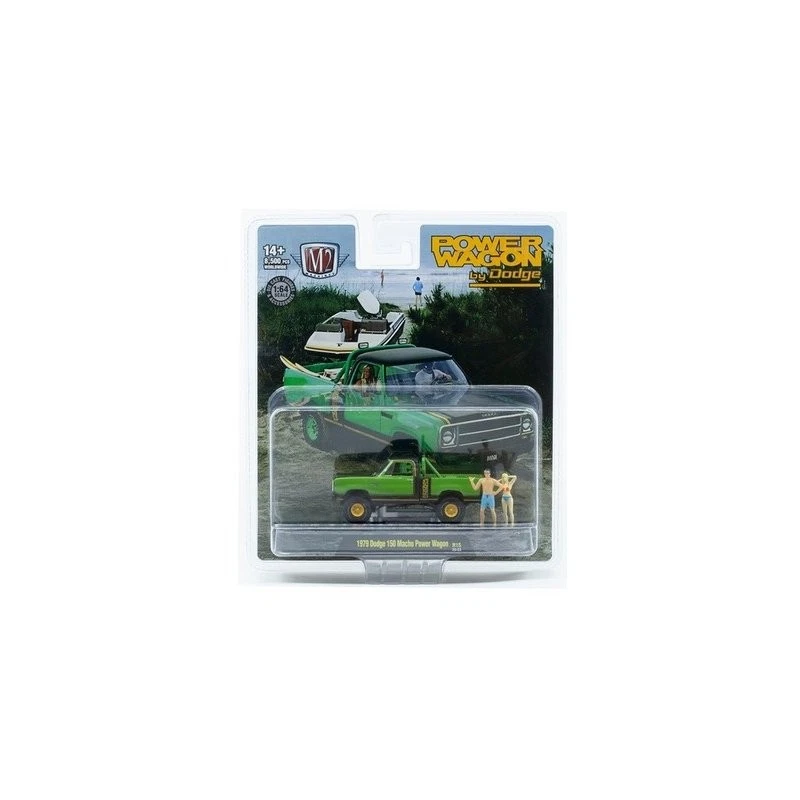 DODGE 150 Wagon + Figure - 1979 - green / black - M2 1:64 - Bild 2 von 4