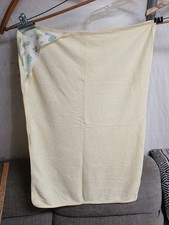 Vintage 80s 90s Gerber Baby Hooded Bath Towel 100 Cotton Light Yellow