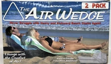 The Air Wedge Inflatable Beach Lounge - Relax with The Comfort of Air 2 Pack