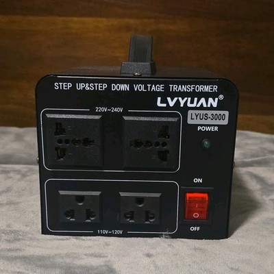 LVYUAN LYUS-3000 3000W Step Up/Down Voltage Transformer 110/120-220/240V 4