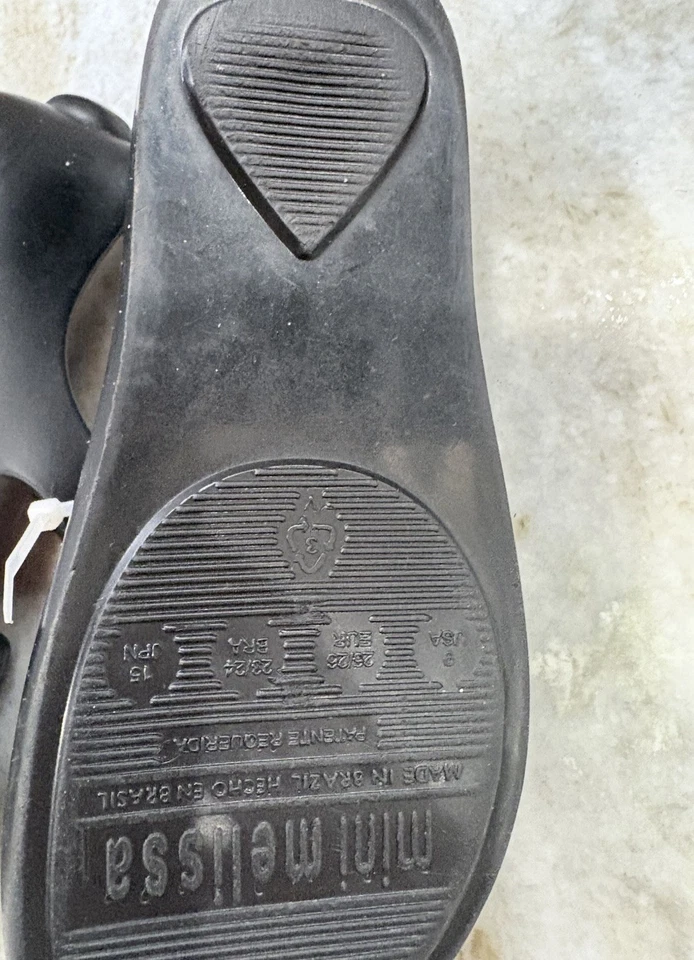 Mini Melissa Shoes Baby Girls Dog Black Mary Jane Size 9 - Image 3 of 3