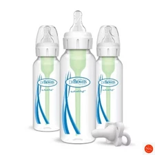 Dr. Brown's 8oz Anti - Colic Baby Bottle w/ Slow Flow Nipple & Pacifier - 0m+