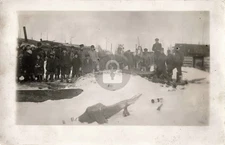 Up Drummond Island Mi View Morgans Camp Lumber Jack RPPC Postcard COPY