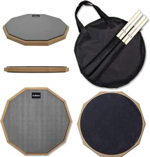 HAIRIESIS Snare Drum Practice Pad,12-Inch Practice Drum Pad,Double Sided Silent