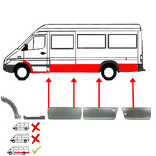 Reparaturblech Satz Links für Mercedes Sprinter Maxi VW LT 95-06 Lang Schweller