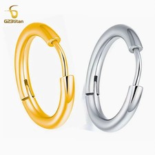 G23 Titanium Hoop Earrings 8 10 12 0.55 in 2pc Hypoallergenic Unisex