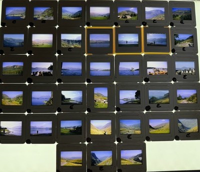 38 x Vintage 35mm Foto Dias Lake District 1968, schöne Amateur Landschaft Ansichten