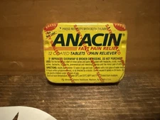 Vintage Anacin Mini Tin Full Unopened Sealed Expired 1999