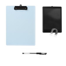Magnet Clipboard With Pen 9x12.5 Inch A4 Letter Size Plastic Blue Waterproof