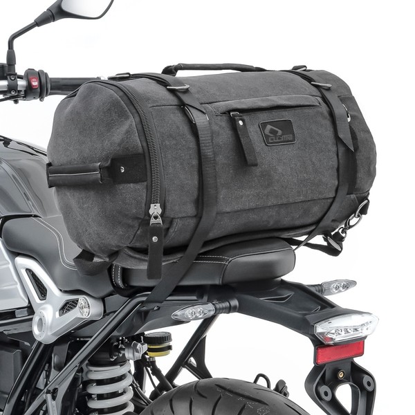 Hecktasche Vintage 25L FüR Honda Shadow 750 Black Spirit Grau-image