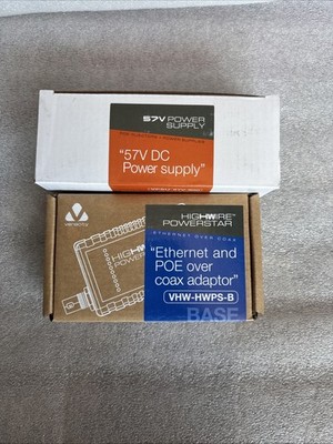 Veracity Highwire Powerstar Ethernet und POE über Koax Basiseinheit und Netzteil