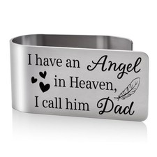 I Have an Angel in Heaven I Call Him Dad Visor Clip for Cars, Sympathy Gifts