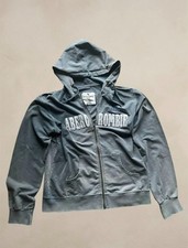 Abercrombie & Fitch 1892 Vintage Zip Hoodie Grey NYS Embroidered Logo Streetwear