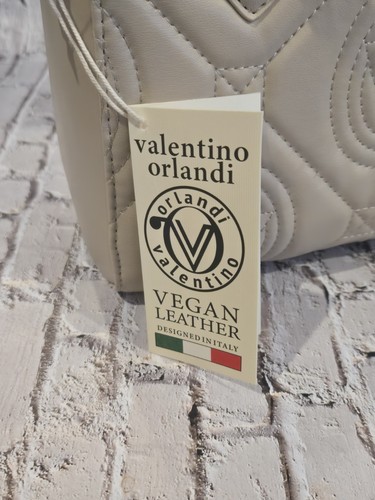 Valentino Orlandi große gesteppte Umhängetasche oder Henkeltasche, V-2012 hell taupe neu mit Etikett - Bild 4 von 4