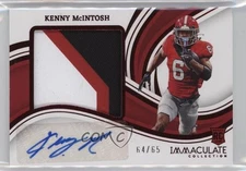 2023 Panini Immaculate Collegiate Ruby /65 Kenny McIntosh RPA Patch Auto RC