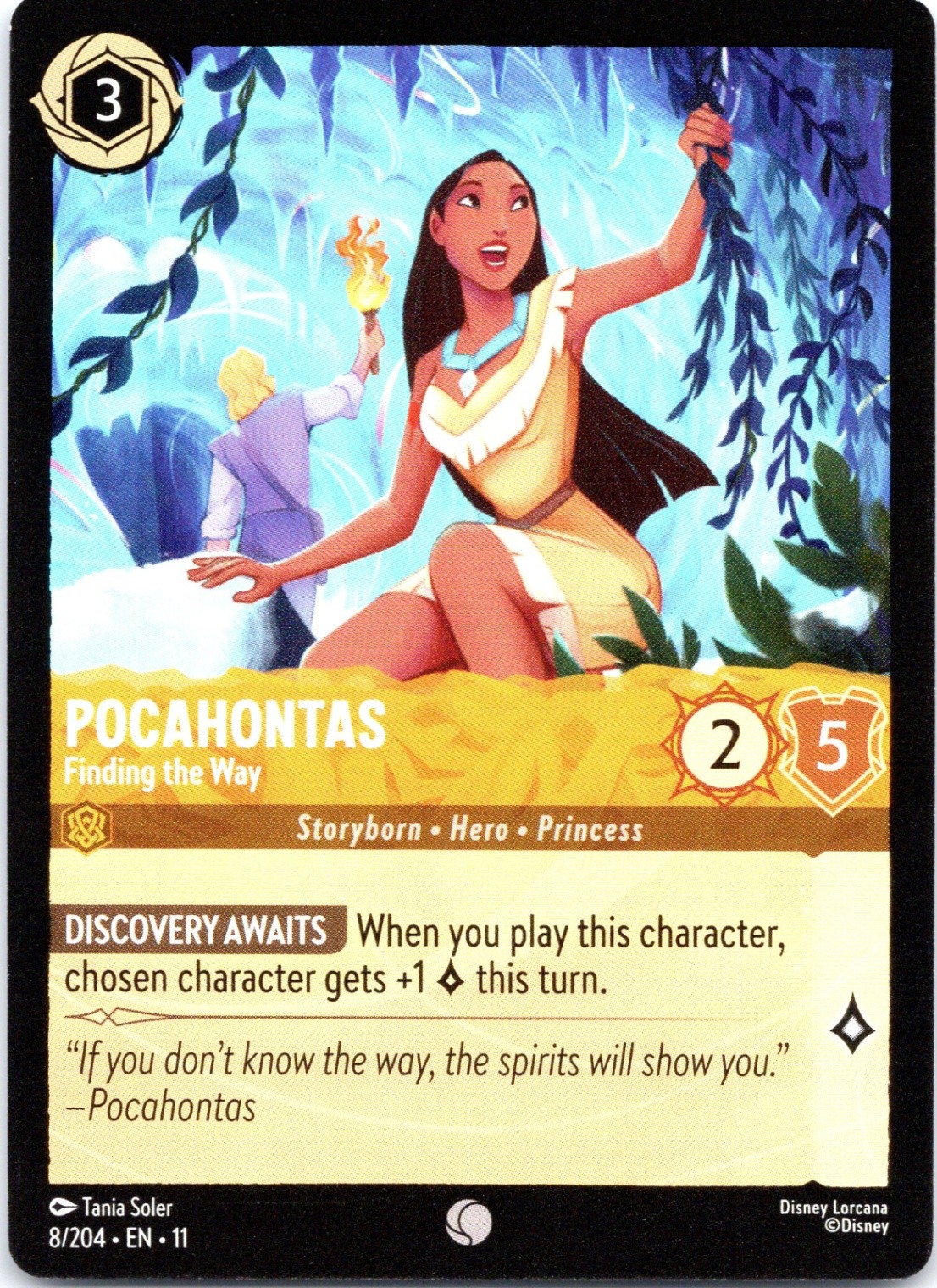 Disney Lorcana Pocahontas - Finding the Way Winterspell Common #8/204 NM