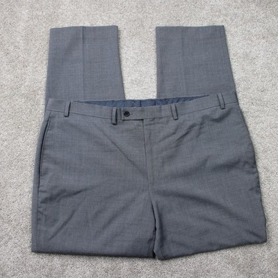 LAUREN Ralph Lauren Dress Pants Mens 42x32 Gray High Performance Wool Flat Front